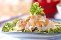 ゆで豚のナッツソース