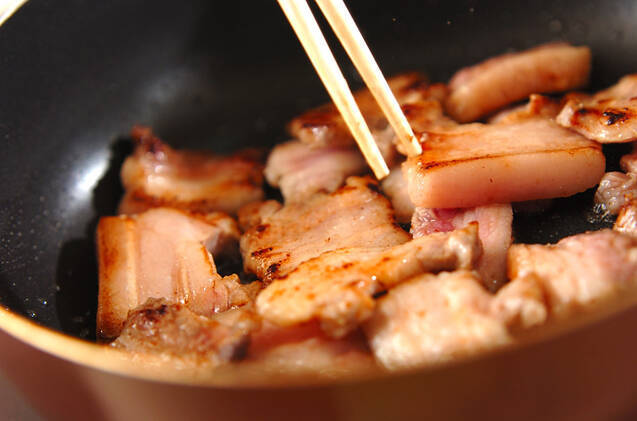 豚バラ肉の辛みそ炒めの作り方の手順3