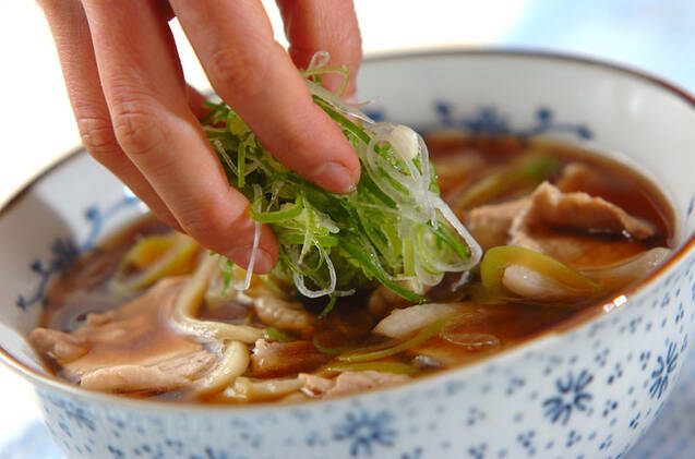ポークネギうどんの作り方の手順4