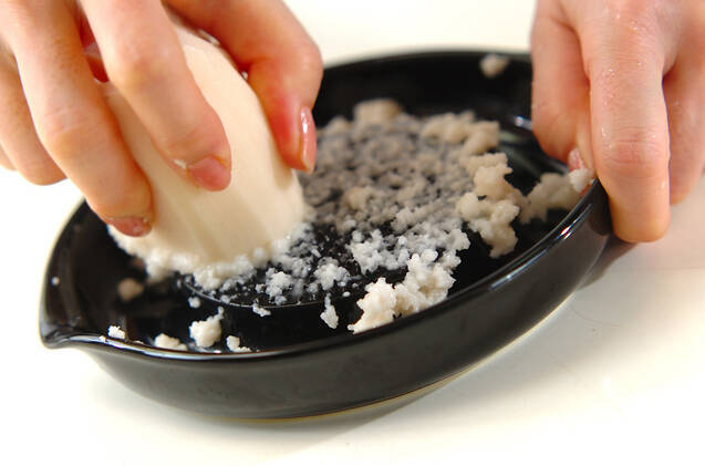 レンコン揚げ豆腐の作り方の手順2