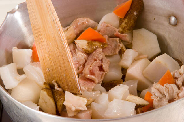 根菜と豚肉のあっさり煮の作り方の手順7