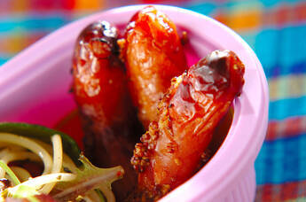 ソーセージのマスタード焼き