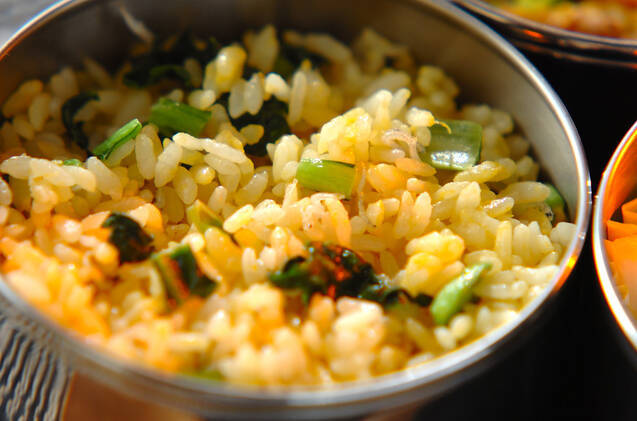 ジャコと小松菜のチャーハン