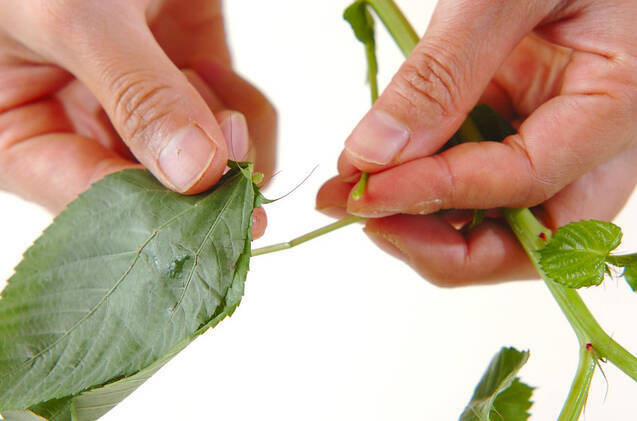 モロヘイヤのスープの作り方の手順1