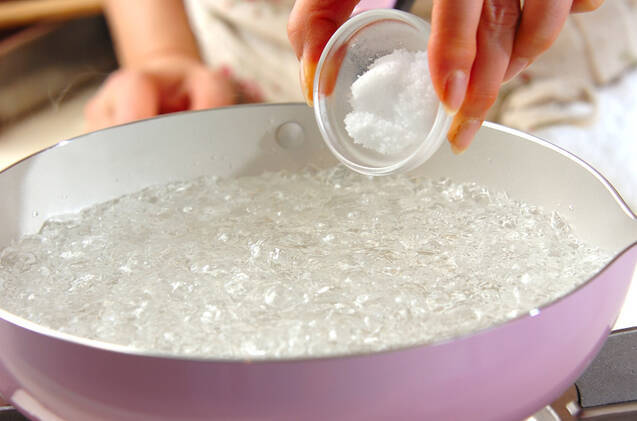 オイルソースパスタの作り方の手順1