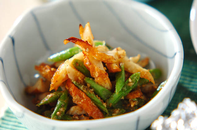 子供も食べやすい！インゲンとちくわの胡麻和え 10分で完成