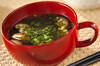 シイタケとワカメのスープの作り方の手順