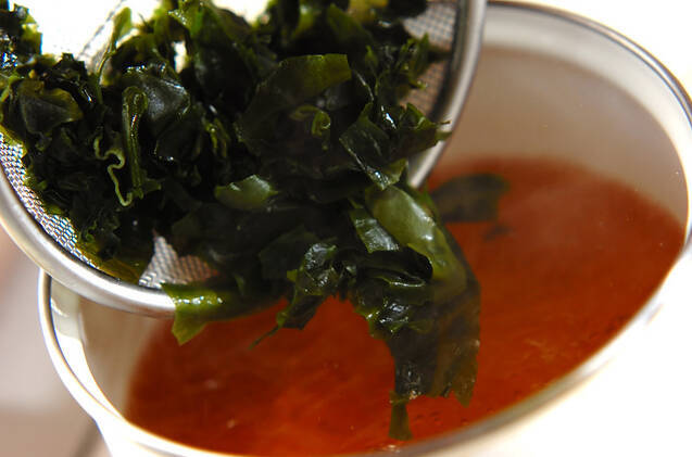 ワカメのかき玉汁の作り方の手順4