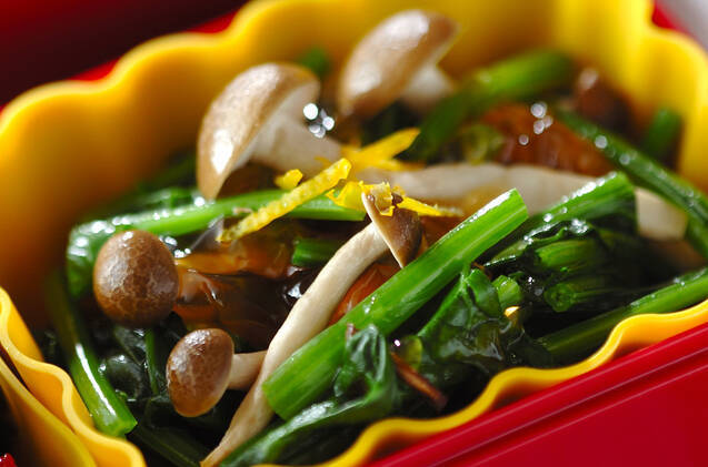 ホウレン草とシメジのポン酢しょうゆ和え