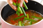 せん切り野菜のすまし汁の作り方2