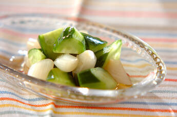 キュウリとらっきょうの酢の物