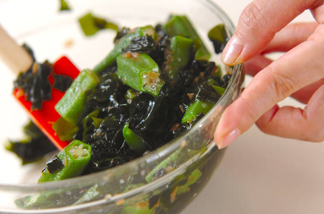 オクラの梅肉和えの作り方の手順4