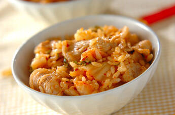 豚キムチ混ぜご飯