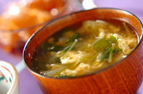 ミツバのふんわりかきたま汁