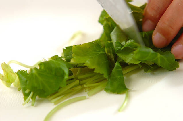 ミツバのふんわりかきたま汁の作り方の手順1