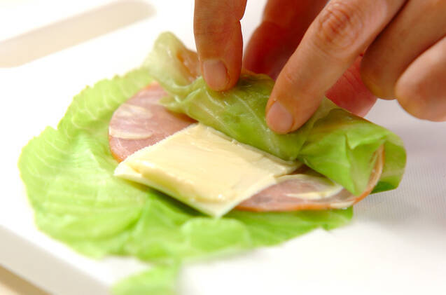 キャベツのサラダ巻きの作り方の手順2