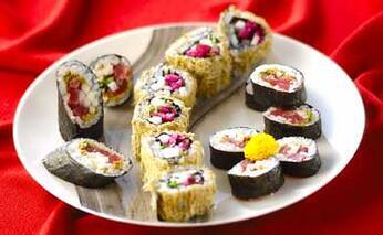 とろろ昆布の細巻き寿司