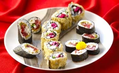 とろろ昆布の細巻き寿司