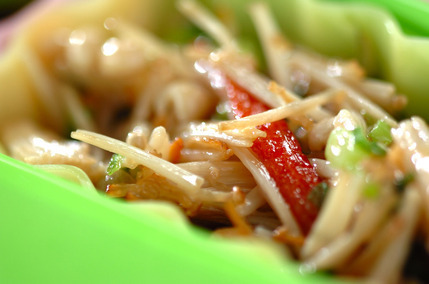 エノキの塩炒め