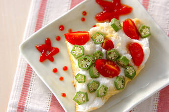 オクラのオムレツ