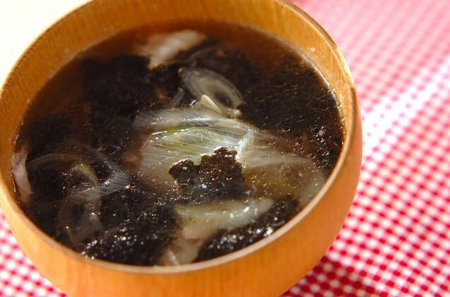 落とし卵ののりスープ