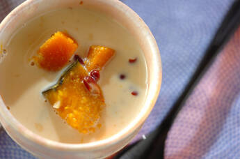 カボチャの豆乳汁粉