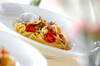 ベイクドトマトとアサリのスパゲティの作り方の手順