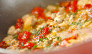 ベイクドトマトとアサリのスパゲティの作り方の手順4
