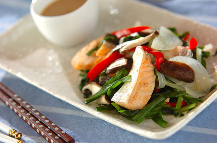鮭と色々野菜のレンジ蒸し