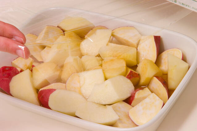 サツマイモのリンゴ煮の作り方の手順3