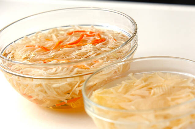 切干し大根と湯葉のかき揚げの作り方の手順1