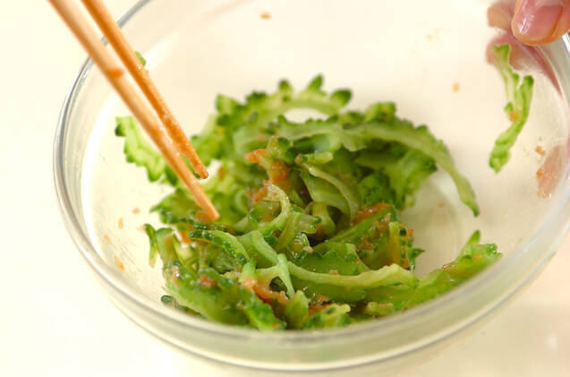 ゴーヤの梅肉和えの作り方の手順3