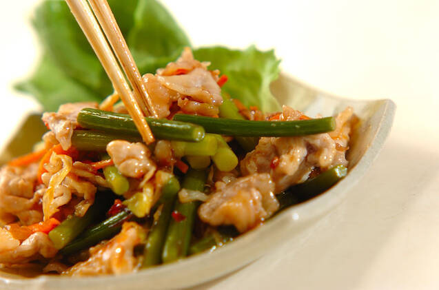 豚肉とニンニクの芽のピリ辛炒めの作り方の手順8