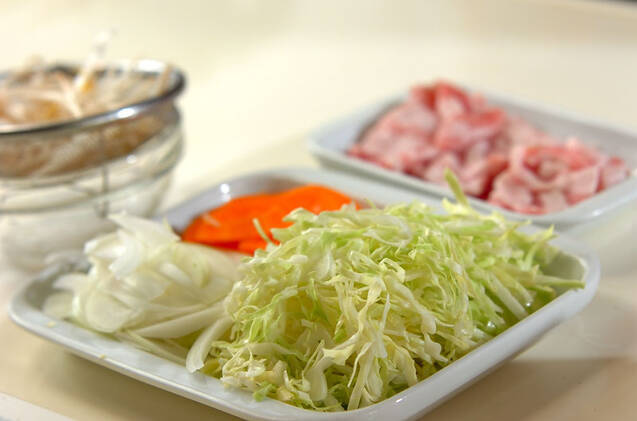 ちゃんぽん風素麺の作り方の手順1