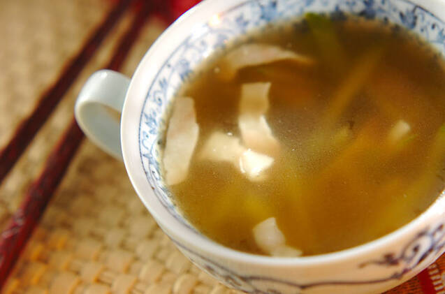 ザーサイとキュウリのスープ