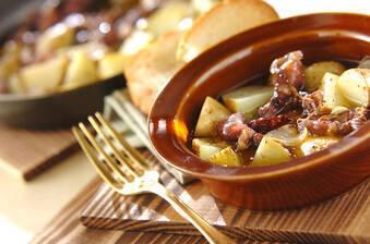 ホタルイカと新ジャガのアヒージョ