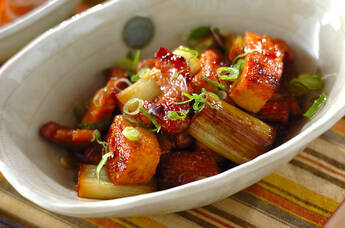 豚肉と白ネギの甘辛炒め煮