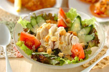 ゆで鶏のサラダ仕立て
