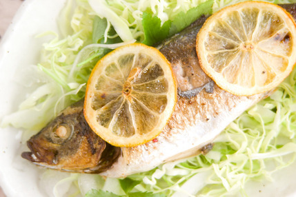 アジのレモン焼き