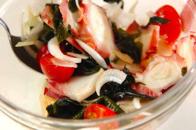 タコとワカメのヘルシーサラダの作り方の手順6