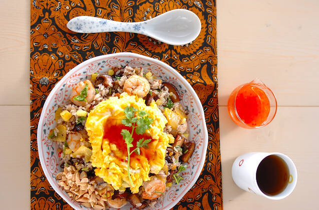 アジ干物雑穀米チャーハン