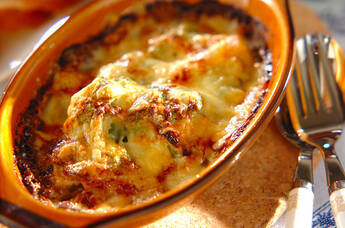 ネギとアボカドの簡単グラタン