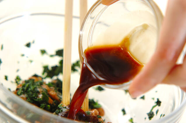 ネバネバモロヘイヤ納豆の作り方の手順3