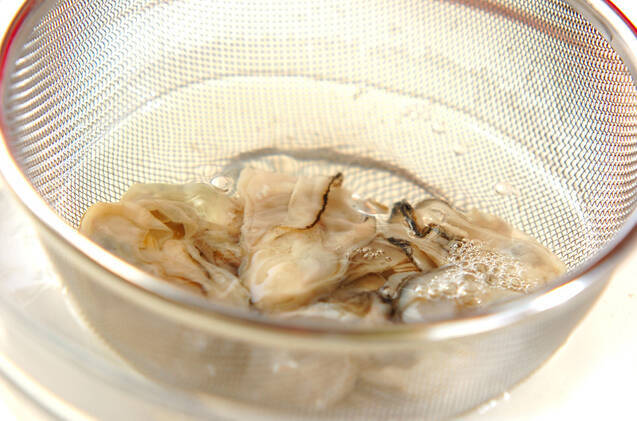 カキのもちもち炊き込みご飯の作り方の手順2