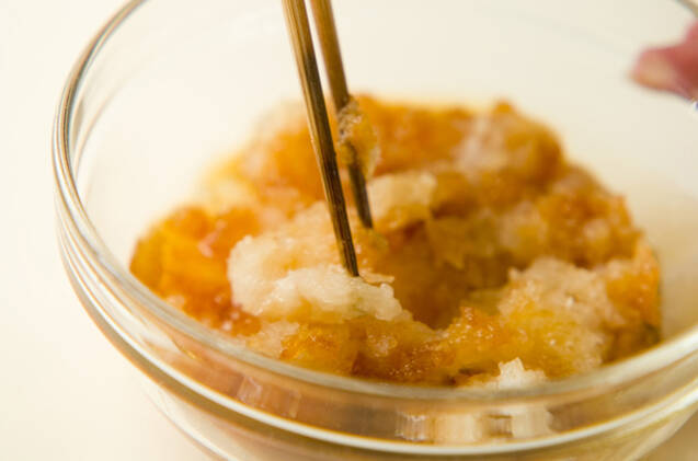 ゆで豚バラおろしのせの作り方の手順2