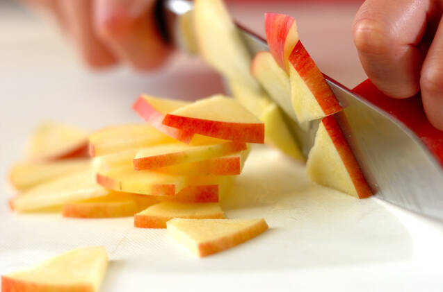 ハートのアップルリングの作り方の手順3