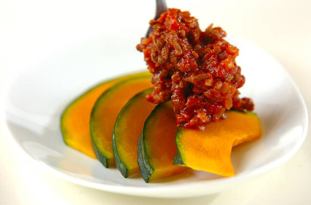 ミートソースのせパンプキンの作り方の手順3