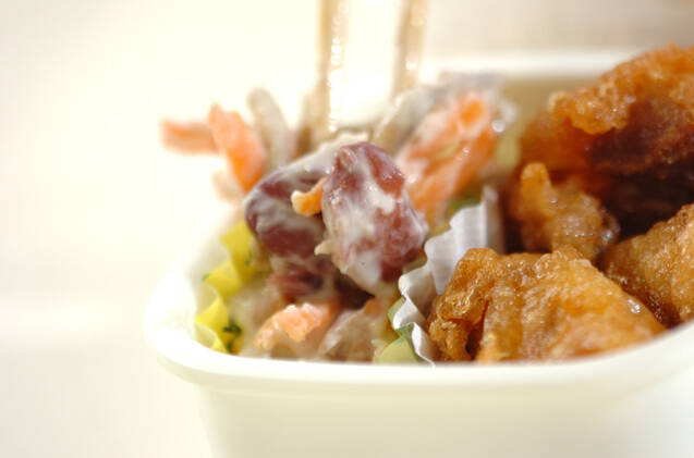 ゴボウと豆のサラダの作り方の手順1