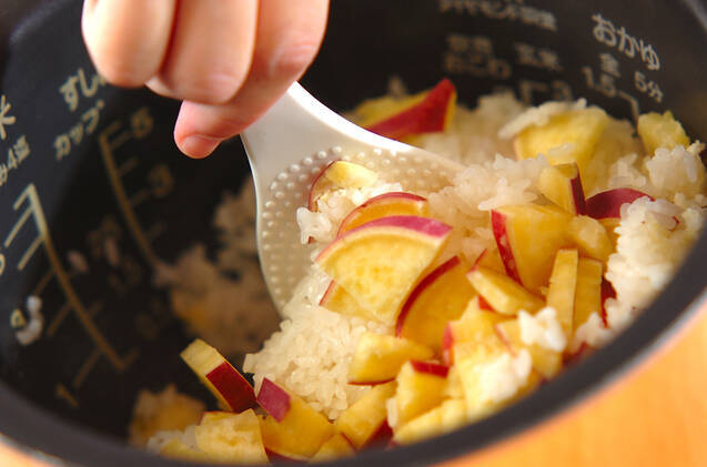 サツマイモご飯の作り方の手順5