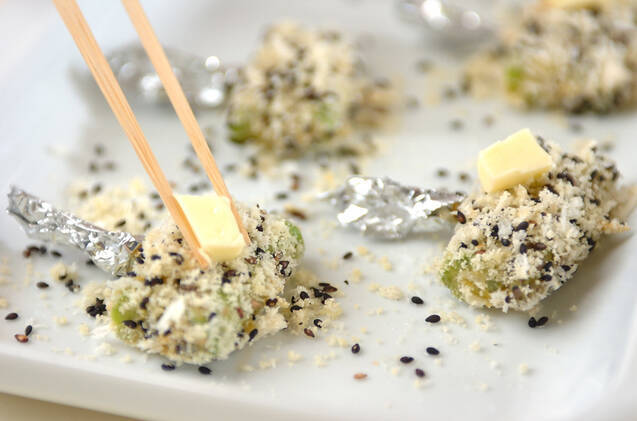 アスパラのチーズパン粉焼きの作り方の手順3